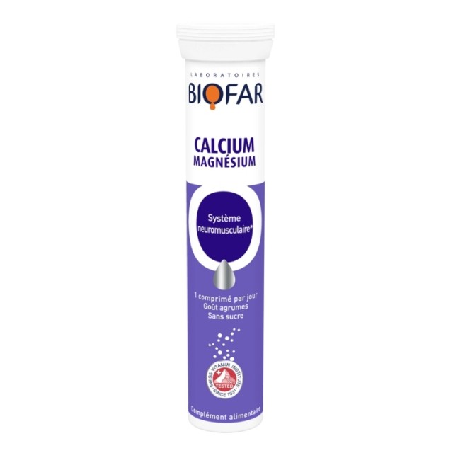Biofar Kalcijum + Magnezijum 20 Šumećih Tableta