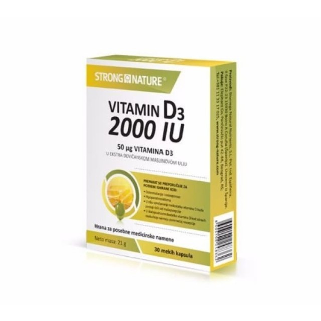 Strong Nature Vitamin D3 2000 Iu 30 Kapsula