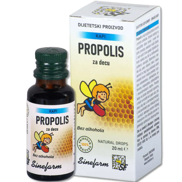 Sinefarm Propolis Kapi Za Decu 20Ml Sinefarm Propolis Kapi Za Decu 20Ml