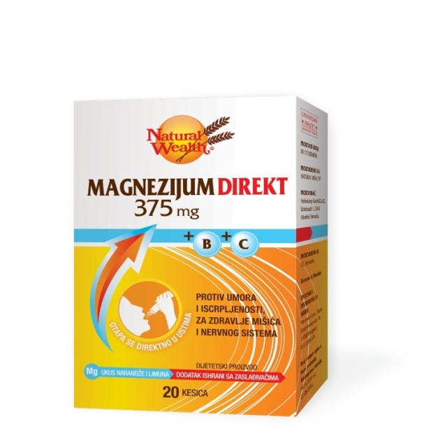 Natural Wealth Magnezijum Direkt 375Mg 20 Kesica
