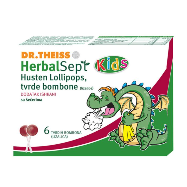 Dr. Theiss Herbal Sept Kids Lizalica Protiv Kašlja 6 Komada