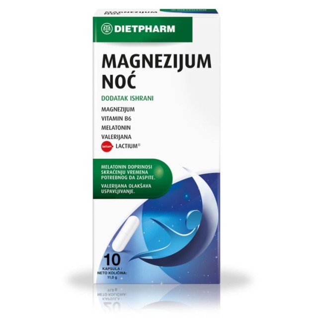 Dietpharm Magnezijum Noć 10 Kapsula