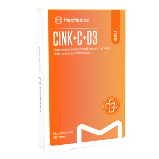 Maxmedica Cink + C + D3 50 Tableta