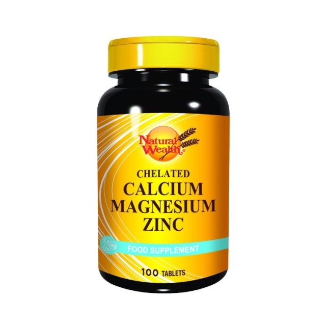 Natural Wealth Helirani Kalcijum Magnezijum Cink 100 Tableta