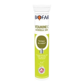 BIOFAR VITAMIN C ACEROLA 500MG 20 ŠUMEĆIH TABLETA