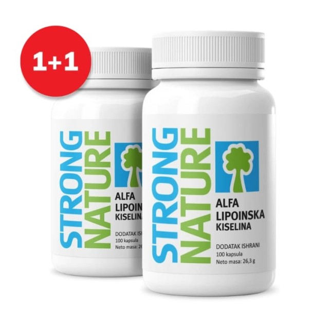 Strong Nature Alfa-Lipoinska Kiselina 200Mg 100 Kapsula 1+1 Gratis