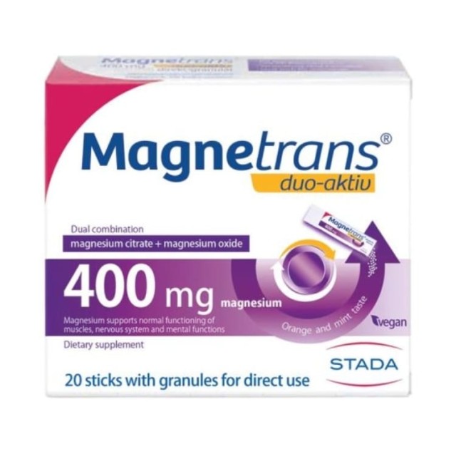Magnetrans Duo Aktiv 400 Mg 20 Kesica