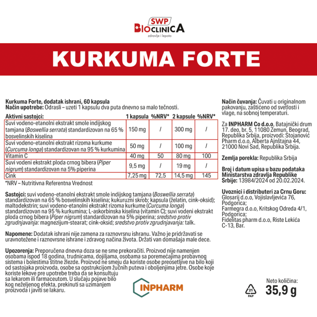 Kurkuma Forte 60 Kapsula
