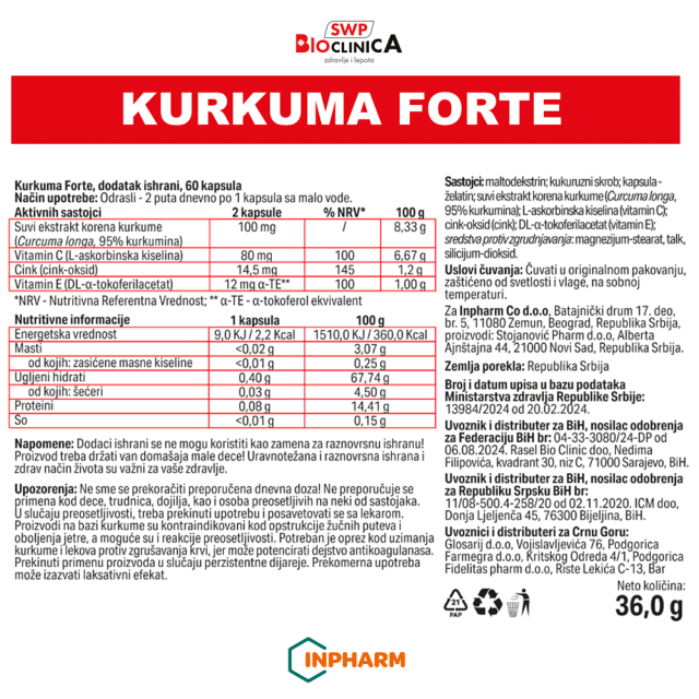Kurkuma Forte 60 Kapsula