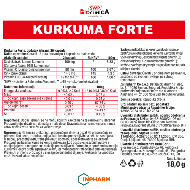 Kurkuma Forte 30 Kapsula