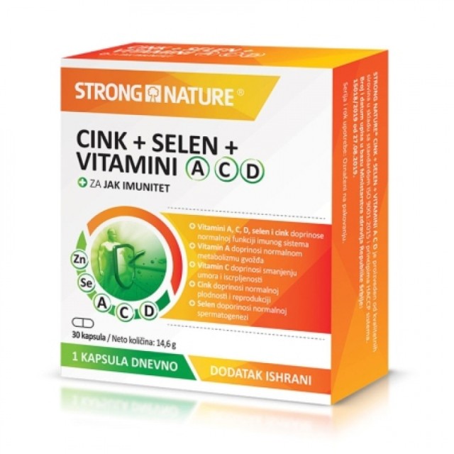 Cink + Selen + Vitamini A, C, D 30 Kapsula