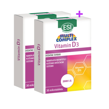 ESI VITAMIN D 2000IU, 30 MIKROTABLETA 1+1 GRATIS
