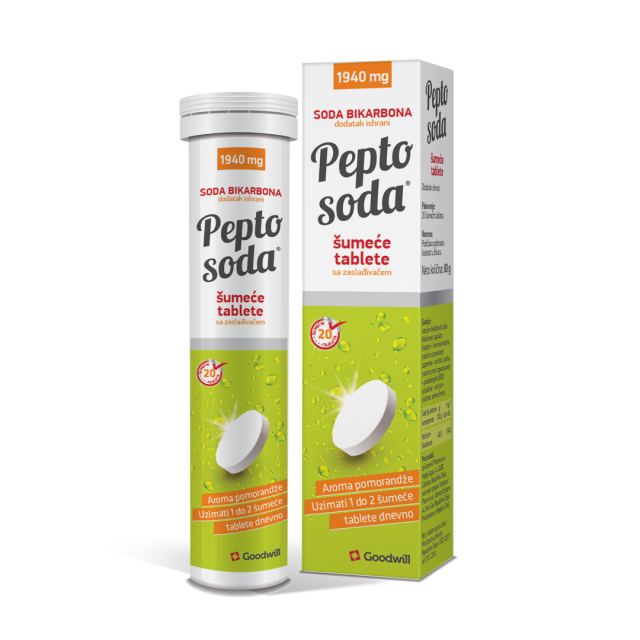 Pepto Soda Pomorandža 20 Šumećih Tableta