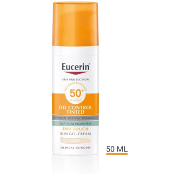 Eucerin Sun Oil Control Tonirani Gel-krem za zaštitu masne kože od sunca  SPF 50+ Tamni 50 ml