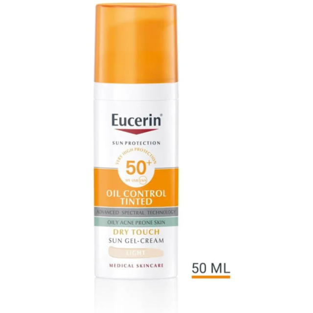 Eucerin Sun Oil Control Tonirani Gel-Krem Za Zaštitu Masne Kože Od Sunca Spf 50+ Svetli 50 Ml Eucerin Sun Oil Control Tonirani Gel-Krem Za Zaštitu Masne Kože Od Sunca Spf 50+ Svetli 50 Ml