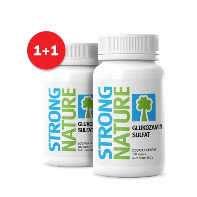 Strong Nature Glukozamin Sulfat 100 Kapsula 1+1 Gratis