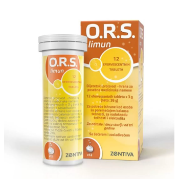 O.R.S. LIMUN ŠUMEĆE TABLETE ZA REHIDRATACIJU 12 × 3 G