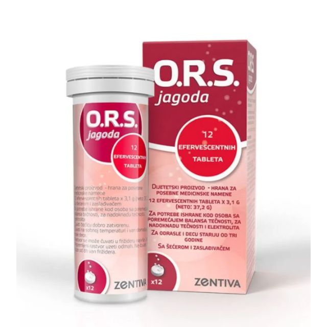 O.r.s. Jagoda Šumeće Tablete Za Rehidrataciju 12 × 3 G