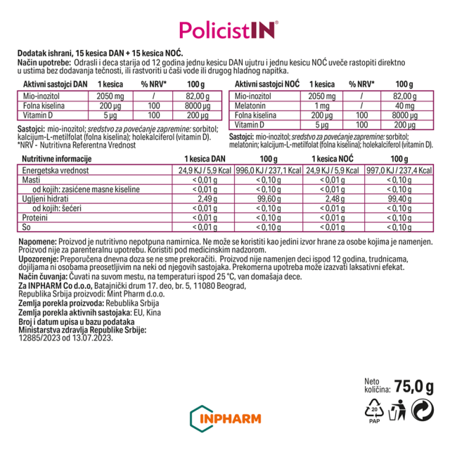 Policistin, 15+15 Keseca + Chirocistin, 15 Keseca Policistin, 15+15 Keseca + Chirocistin, 15 Keseca