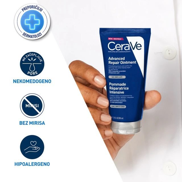 Cerave Advanced Repair Mast Za Suvu Kožu Lica, Tela I Usana 88 Ml
