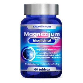 STRONG NATURE MAGNEZIJUM BISGLICINAT 100MG 60 TABLETA