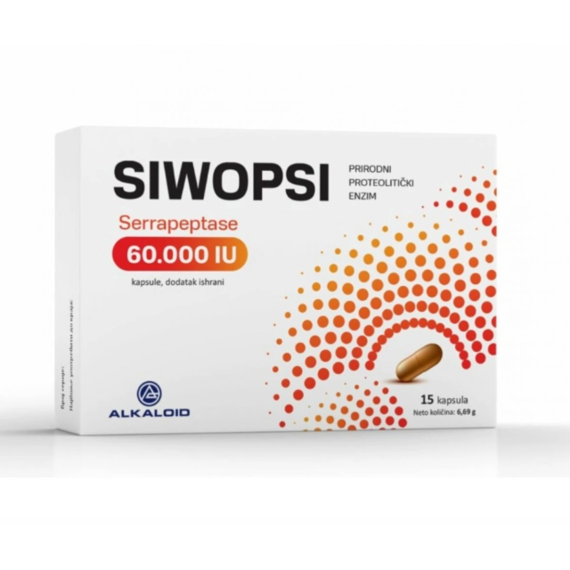 Siwopsi Serrapeptase Kapsule 15X60 000Ij