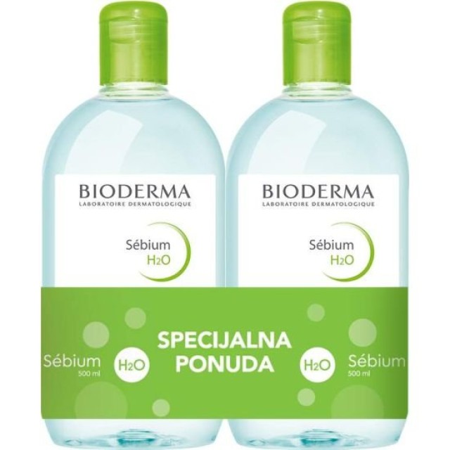 Bioderma Sebium H2O Micelarna Voda 2X500Ml Promo Set Bioderma Sebium H2O Micelarna Voda 2X500Ml Promo Set