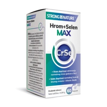STRONG NATURE HROM + SELEN MAX 60 KAPSULA STRONG NATURE HROM + SELEN MAX 60 KAPSULA