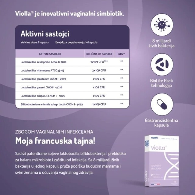 Violla Vaginalni Probiotik 14 Kapsula