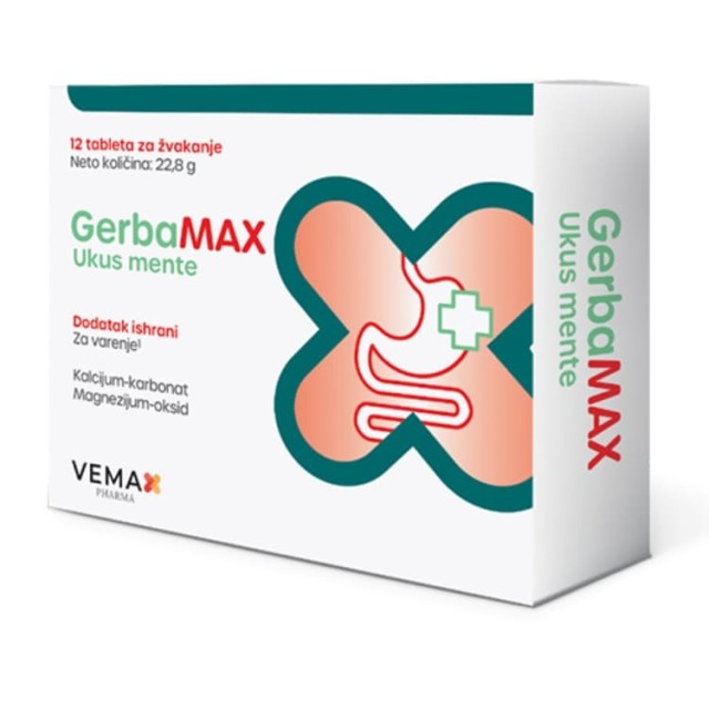 GERBAMAX 12 TABLETA ZA ŽVAKANJE
