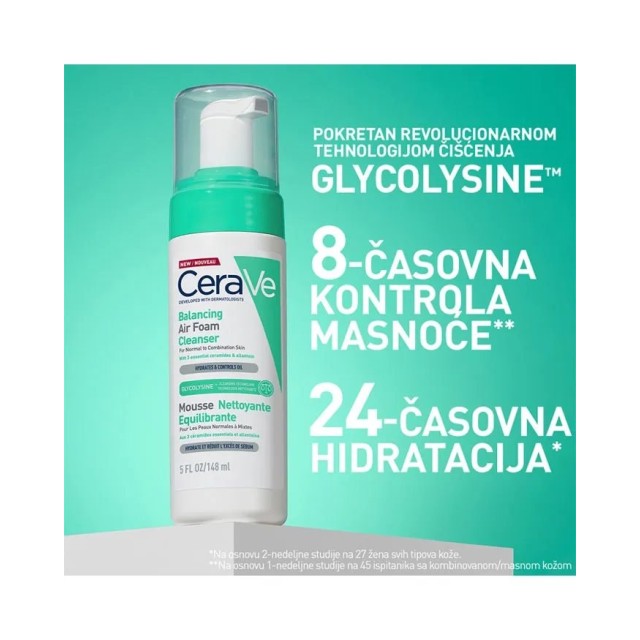 Cerave Vazdušasta Pena Za Čišćenje Za Uravnoteženu Kožu Lica 148 Ml Cerave Vazdušasta Pena Za Čišćenje Za Uravnoteženu Kožu Lica 148 Ml