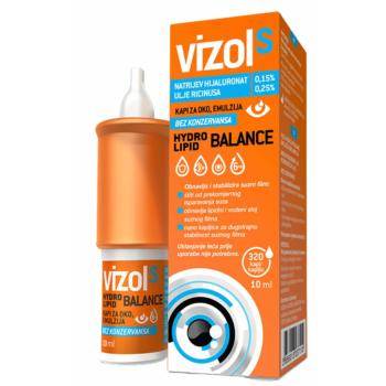 VIZOL S HYDRO LIPID BALANCE KAPI ZA OČI 10 ML VIZOL S HYDRO LIPID BALANCE KAPI ZA OČI 10 ML