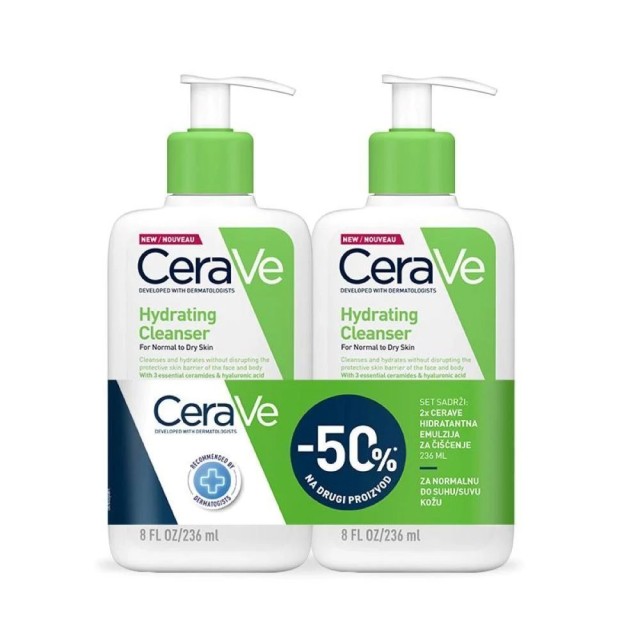 Cerave Hidrantna Emulzija Za Čišćenje Duo Pak 2X236Ml