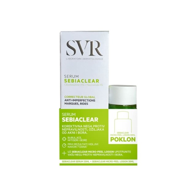 Svr Sebiaclear Serum 30 Ml + Micro-Peel Losion 30 Ml Svr Sebiaclear Serum 30 Ml + Micro-Peel Losion 30 Ml