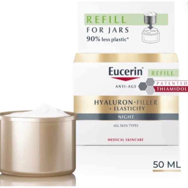 Eucerin Hyaluron-Filler + Elasticity Noćna Krema Refill 50 Ml Eucerin Hyaluron-Filler + Elasticity Noćna Krema Refill 50 Ml