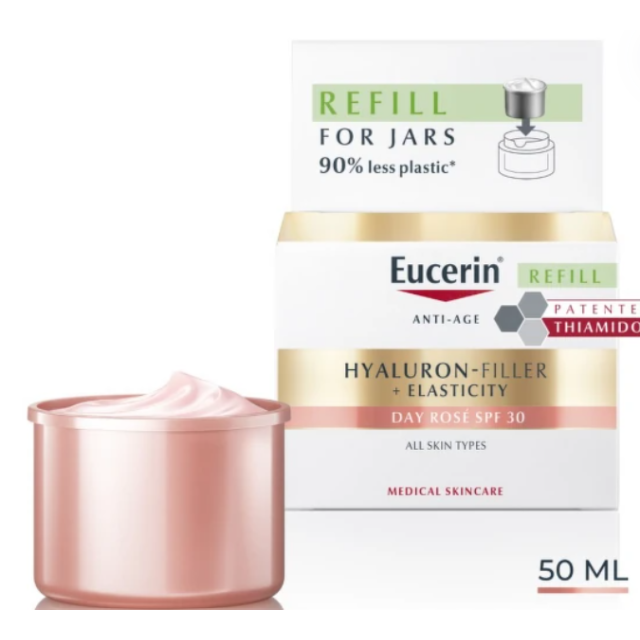 Eucerin Hyaluron-Filler + Elasticity Dnevna Krema Spf 30 Rose Refill 50Ml