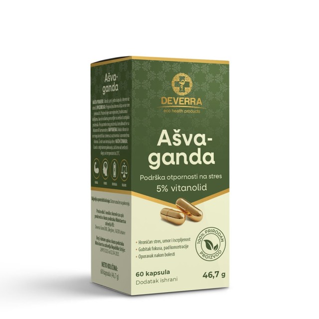 Deverra Ašvaganda 60 Kapsula