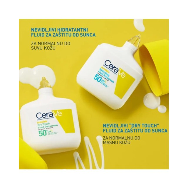 Cerave Nevidljivi " Dry Touch" Fluid Za Zaštitu Od Sunca Spf50 Za Normalnu Do Masnu Kožu 50 Ml Cerave Nevidljivi " Dry Touch" Fluid Za Zaštitu Od Sunca Spf50 Za Normalnu Do Masnu Kožu 50 Ml