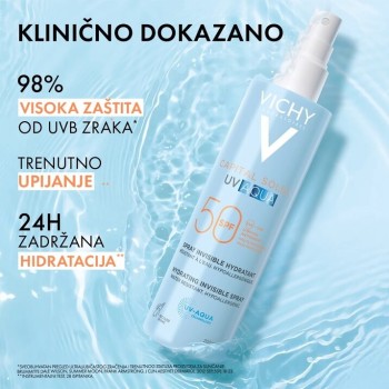 Vichy Capital Soleil UV Aqua hidrantni sprej za lice i telo SPF50+ 200 ml