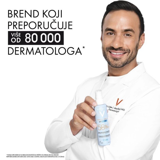 Vichy Capital Soleil Uv Aqua Hidrantni Sprej Za Lice I Telo Spf50+ 200 Ml