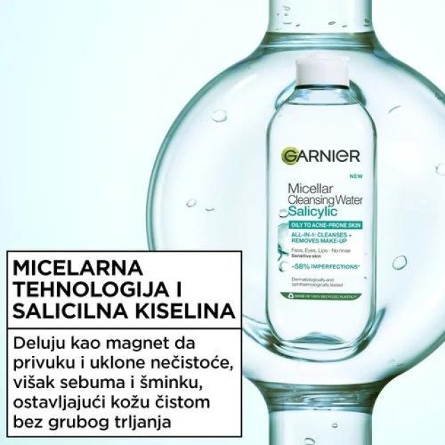 Garnier Pure Active Salicylic Micelarna Voda Za Masnu I Aknama Sklonu Kožu 400 Ml Garnier Pure Active Salicylic Micelarna Voda Za Masnu I Aknama Sklonu Kožu 400 Ml