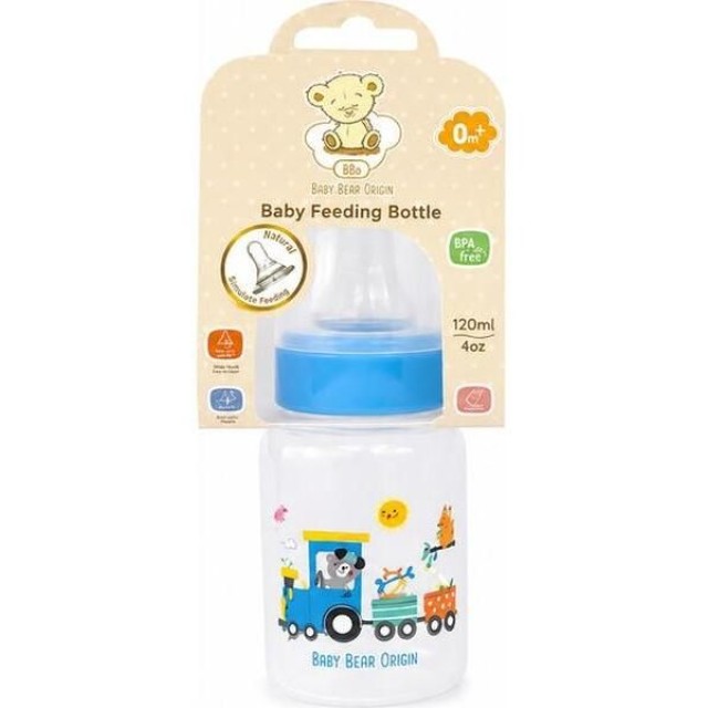Bbo Classic Plastična Flašica Za Bebe 0+ Blue 120 Ml