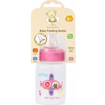 BBo Classic plastična flašica za bebe 0+ Pink 120 ml
