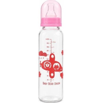 BBo Classic staklena flašica za bebe Pink 240 ml BBo Classic staklena flašica za bebe Pink 240 ml