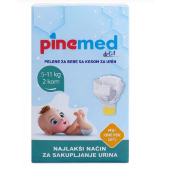 PINEMED PELENE ZA BEBE SA KESOM ZA URIN 5–11 KG 2 KOMADA