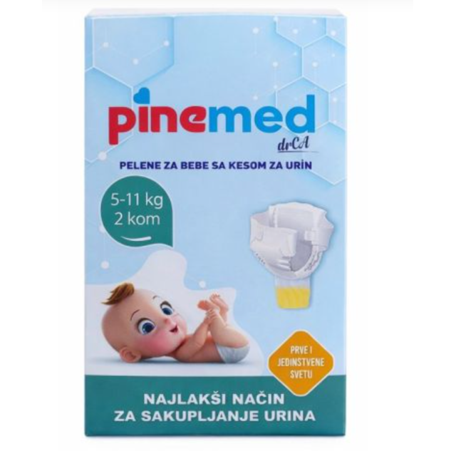 Pinemed Pelene Za Bebe Sa Kesom Za Urin 5–11 Kg 2 Komada Pinemed Pelene Za Bebe Sa Kesom Za Urin 5–11 Kg 2 Komada