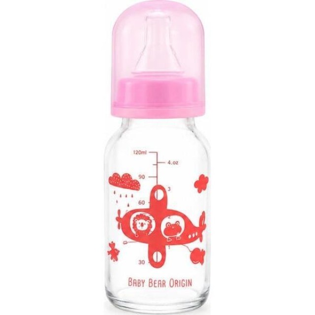 Bbo Classic Staklena Flašica Za Bebe Pink 120 Ml