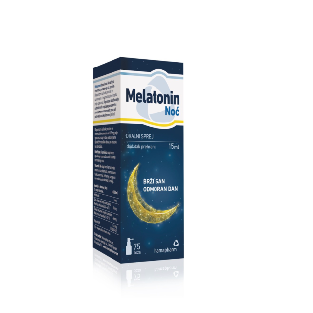 Hamapharm Melatonin Noć Oralni Sprej 15 Ml Hamapharm Melatonin Noć Oralni Sprej 15 Ml