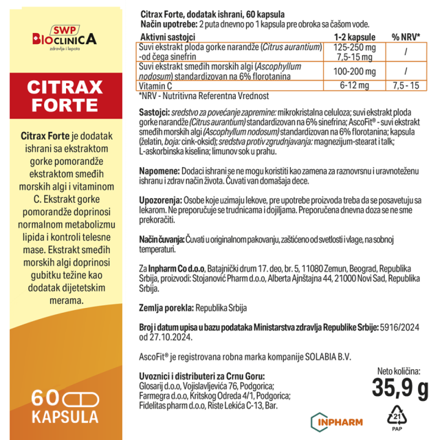 Citrax Forte 60 Kapsula