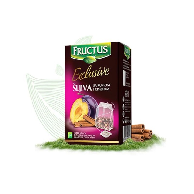 Fructus Čaj Šljiva Sa Rumom I Cimetom Filter 20 Kesica